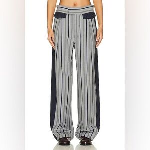 Helsa Colorblock Stripe Trouser in Grey
Stripe & Navy
